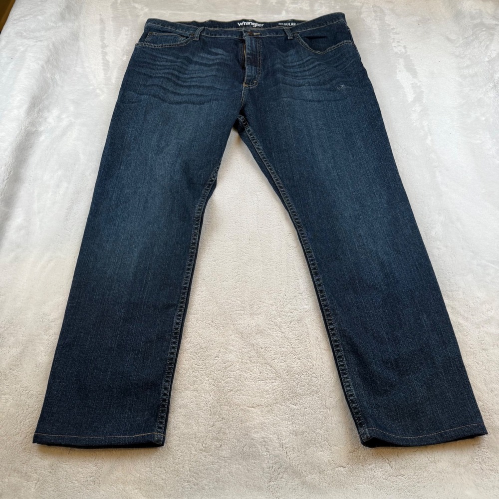 Wrangler Regular‎ Fit Men's Jeans, Dark Wash Denim, Size 40x30